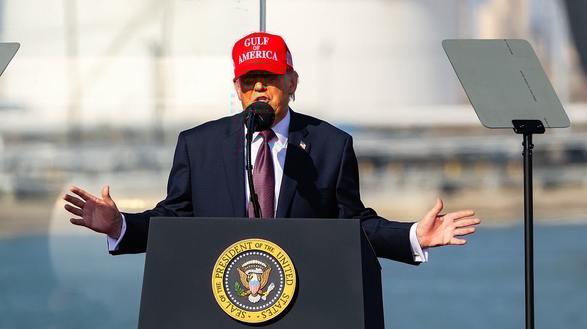 Donald Trump speaks at an event in Texas, 27 Feb