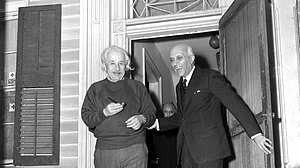 Pandit Jawarhalal Nehru with Albert Einstein at Princeton University