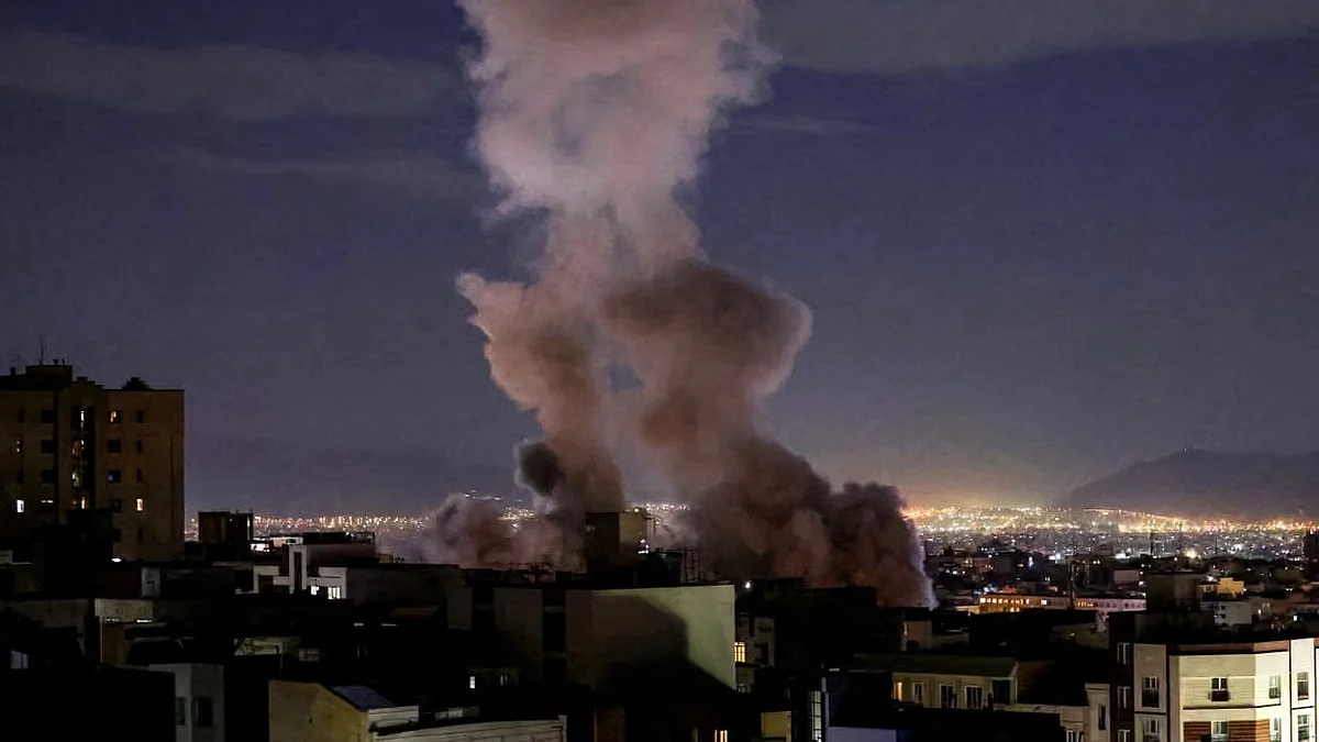 Teheran after a missile strike