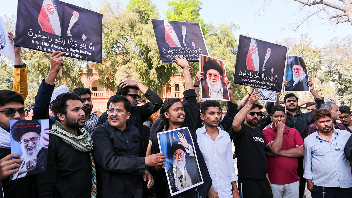 Logans being raised in Prayagraj over the killing of Ayatollah Ali Khamenei 