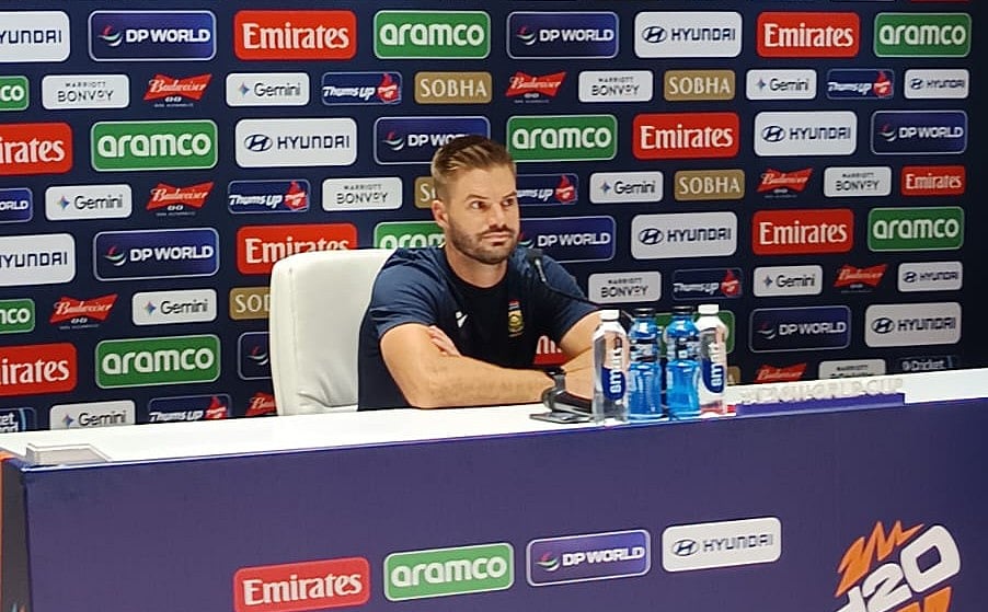 Captain Fantastic: Aiden Markram at the press conference at Eden Gardens