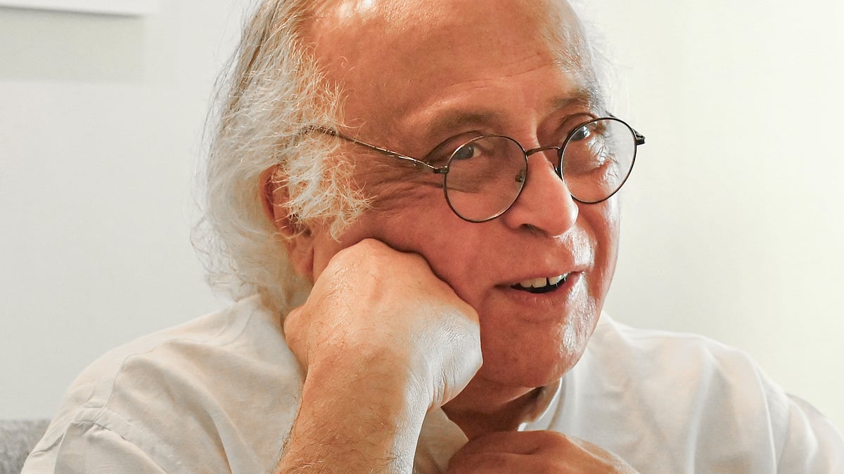 Jairam Ramesh speaks during an interview in Thiruvananthapuram.