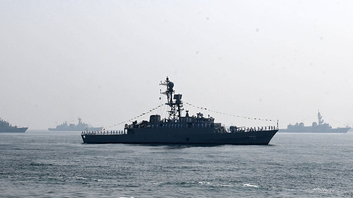 Iranian warship IRIS Dena at Visakhapatnam’s International Fleet Review on 18 February 2026.