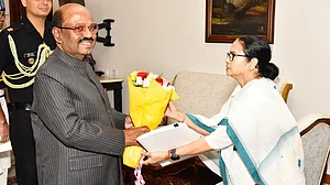 C.V. Ananda Bose and Mamata Banerjee in happier times