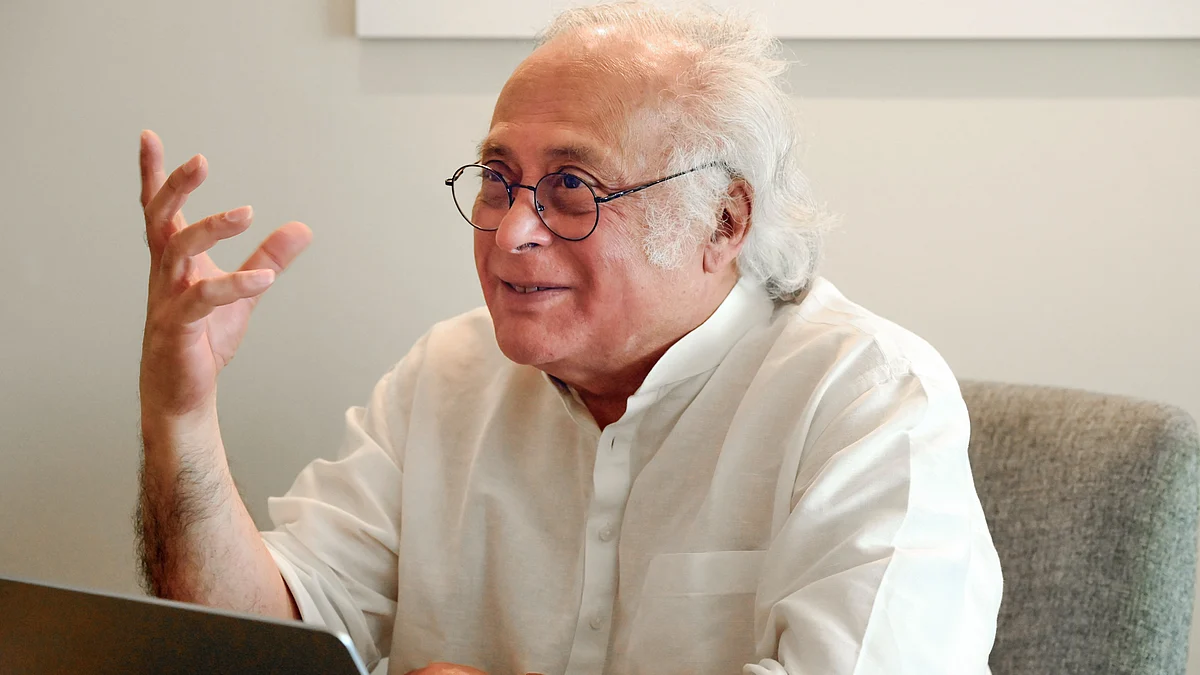 Congress leader Jairam Ramesh speaks during an interview in Thiruvananthapuram.