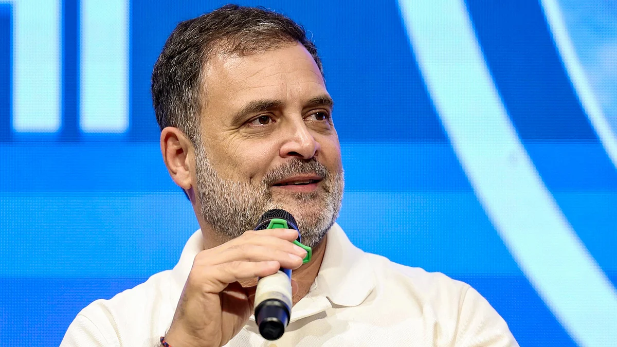 Rahul during an interaction with students at Marian College.