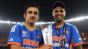 Moment to cherish: Gautam Gambhir & Suryakumar Yadav with the T20 World Cup