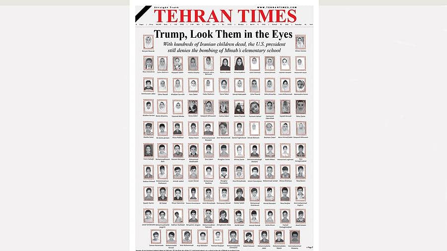 Iranian daily publishes portraits of children reportedly killed in missile attack