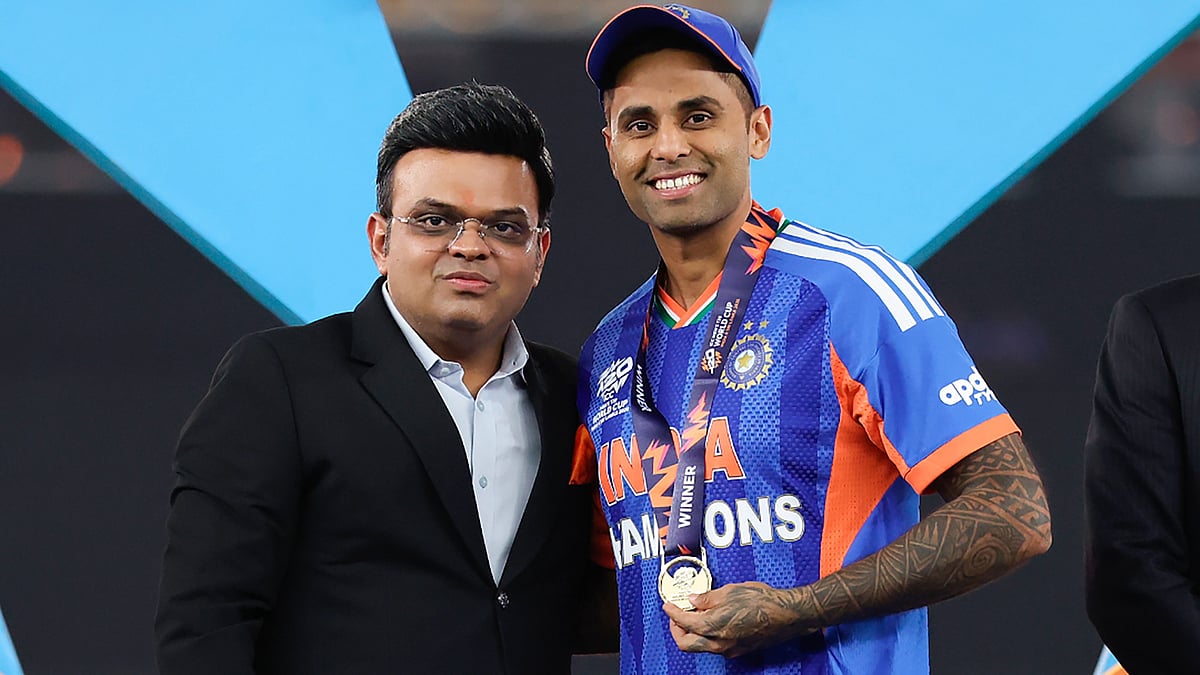 ICC chief Jay Shah with Suryakumar Yadav.