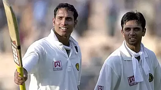 VVS Laxman (left) and Rahul Dravid during their marathon partnership