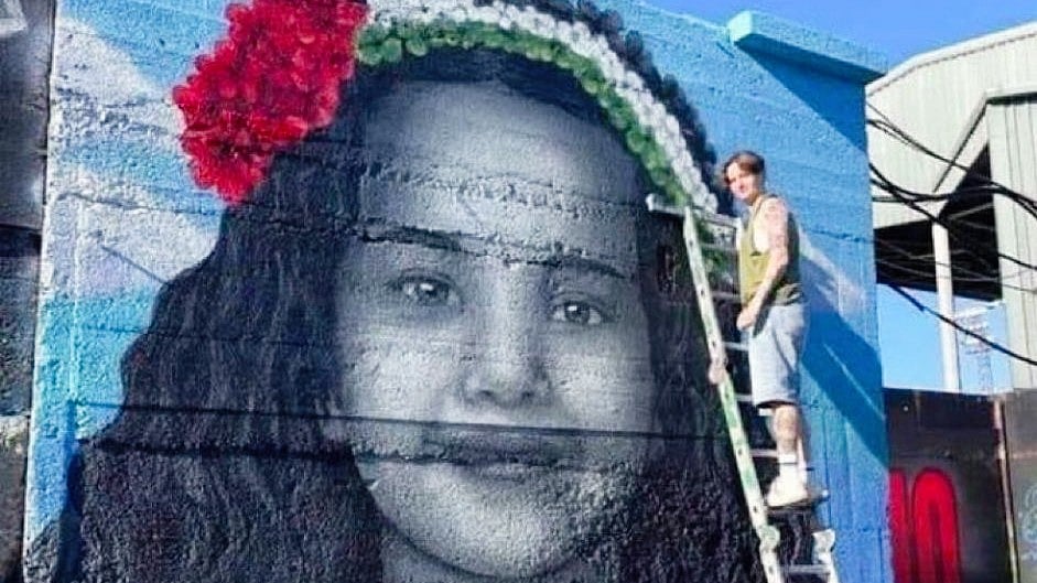 File photo of a street mural in Dublin, Ireland, in tribute to Hind Rajab