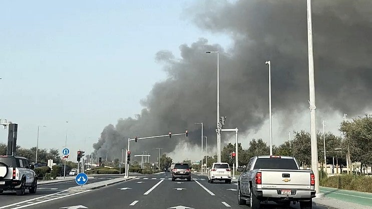 Visuals of an attack in Abu Dhabi