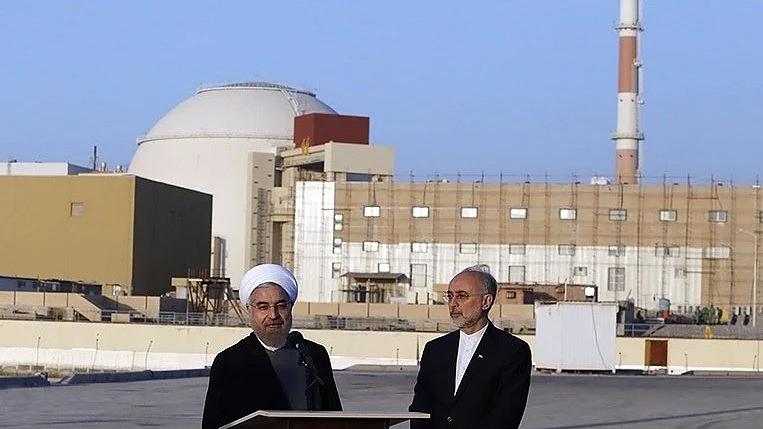 Former Iranian president at Bushehr nuclear plant