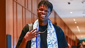 IPL 2026: Buzz around giant Blessing as he arrives to play for the Knights