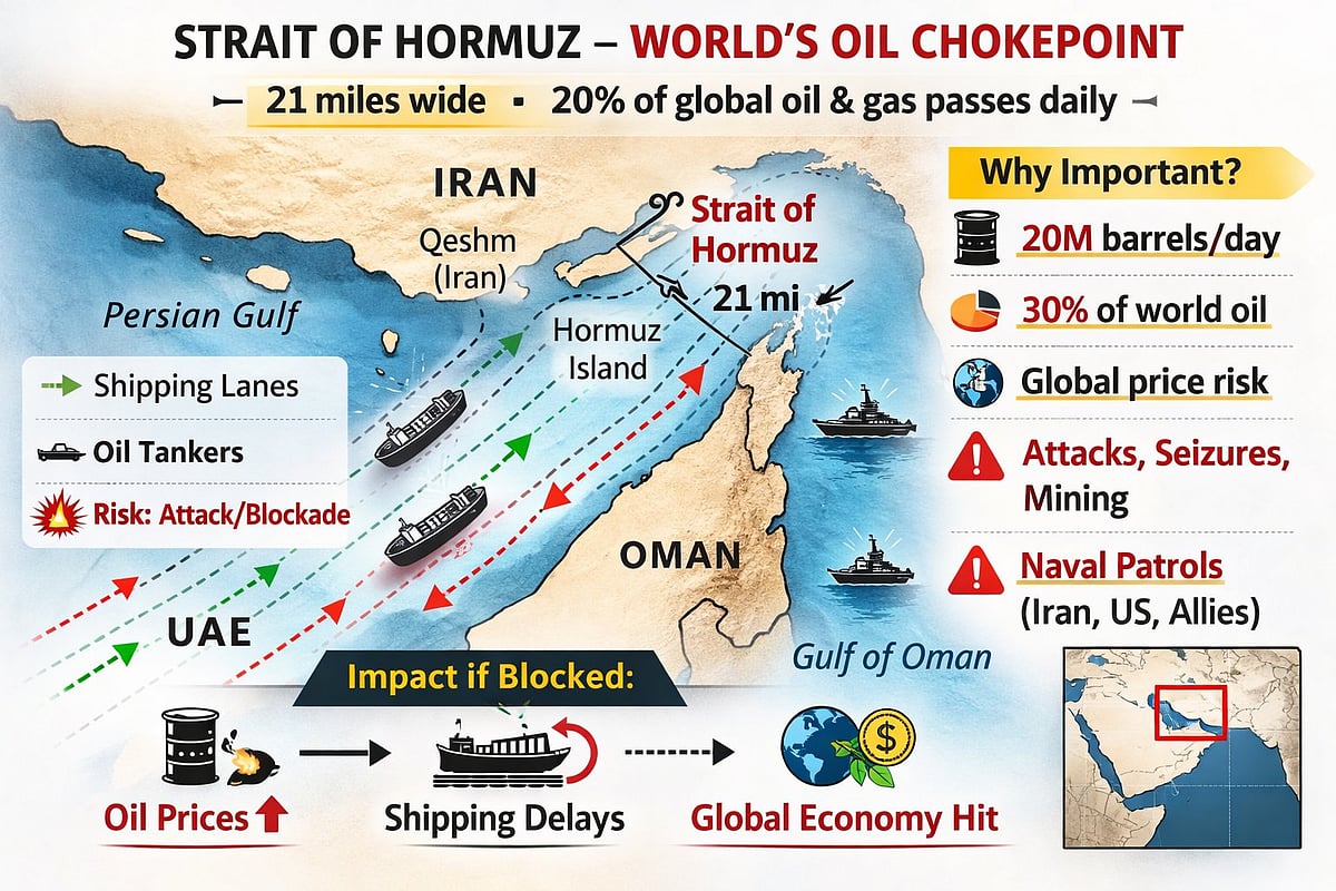 Explained: Strait of Hormuz is vital — and its crisis revives Suez déjà vu 