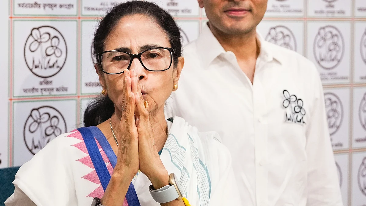 Mamata Banerjee during the release of the TMC candidates' list in Kolkata, 17 March