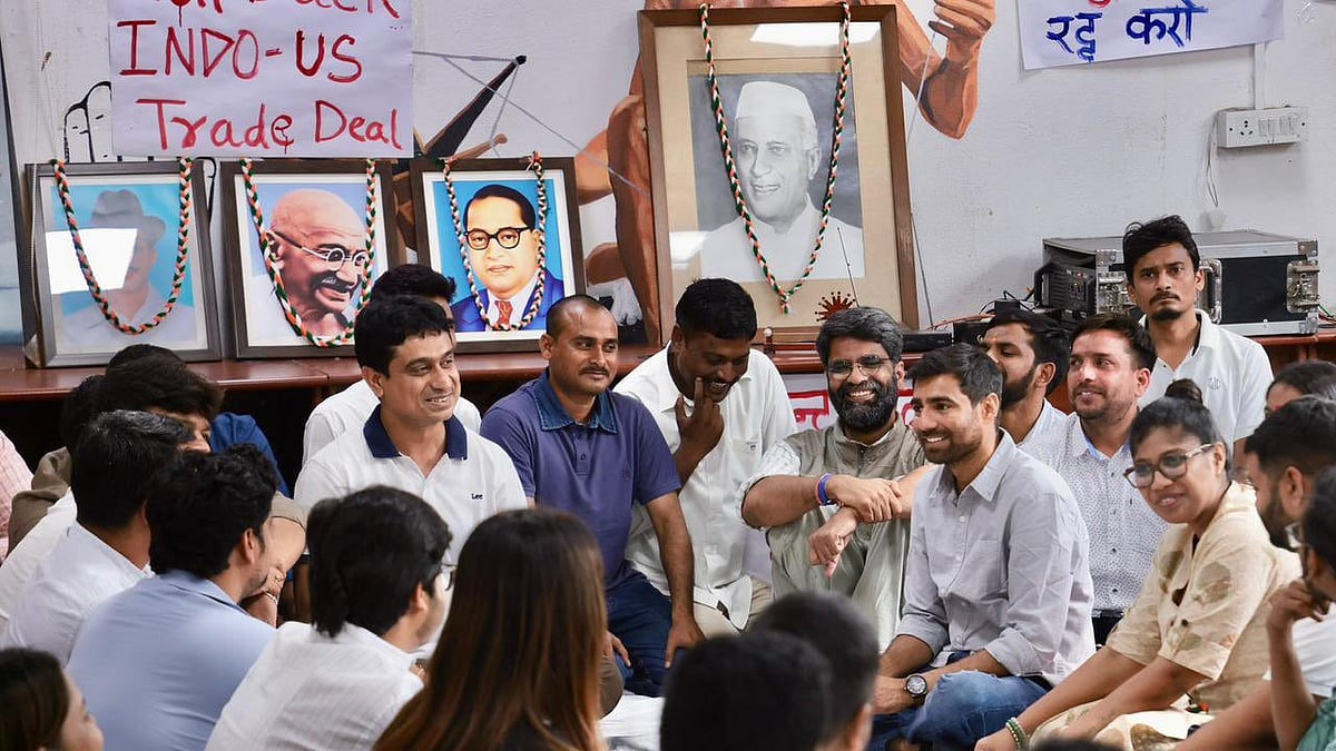 The Nyay Satyagraha at the IYC headquarters in Delhi 