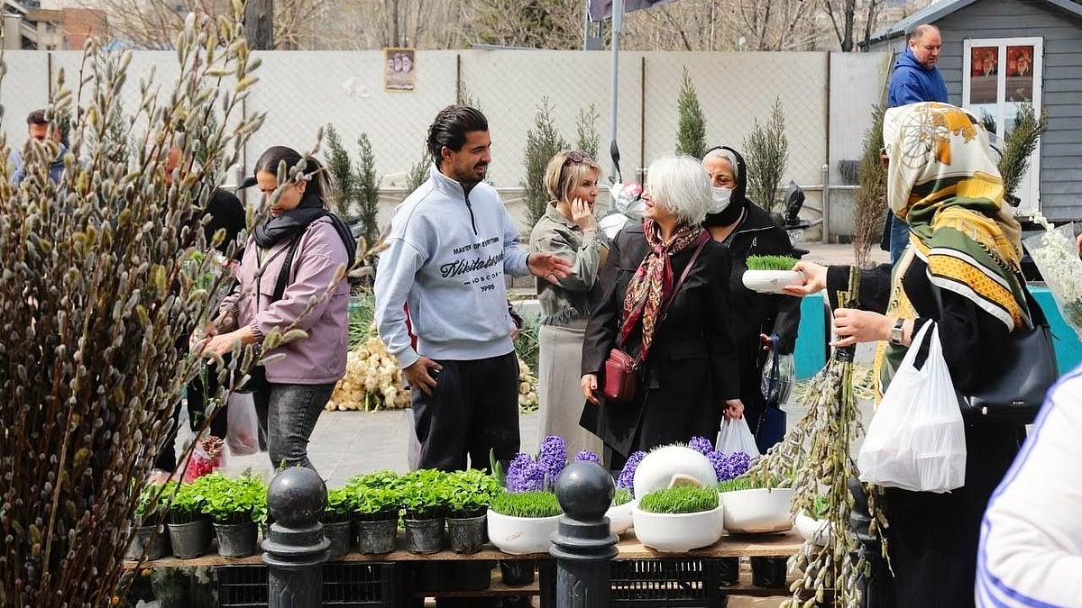 Tehran’s Tajrish bazaar ahead of Nowruz this year