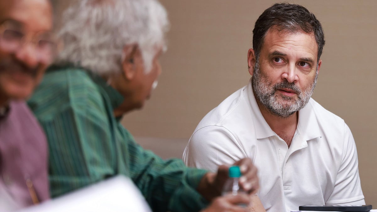 Rahul Gandhi at a CEC strategy meeting ahead of the Puducherry Assembly elections, in New Delhi