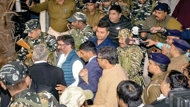 Jharkhand CM Hemant Soren after his arrest
