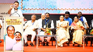 Rahul Gandhi at the Samajik Parivartan Diwas rally in Lucknow