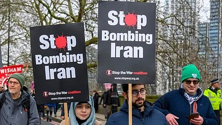 Protestors gathered across Europe.