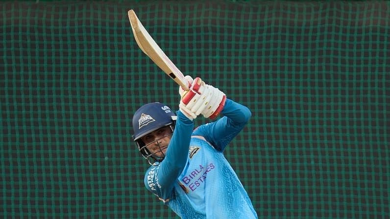 Top gun: Shubman Gill at Gujarat Titans nets in Ahmedabad