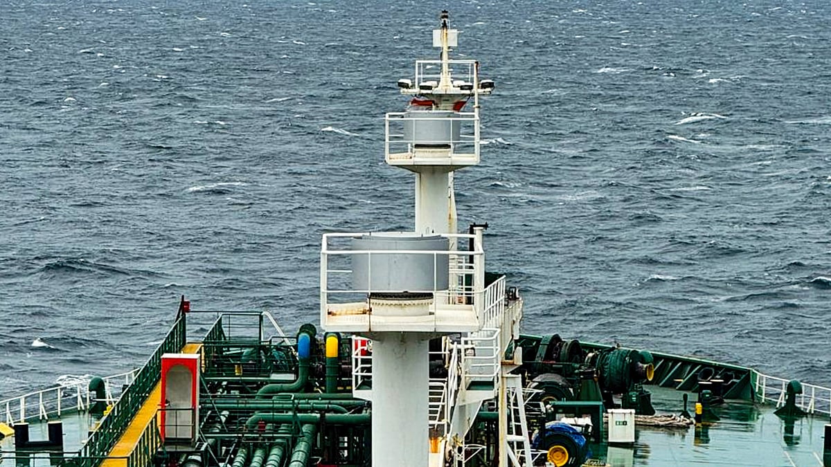 An LPG tanker proceeds after crossing the Strait of Hormuz, 24 March