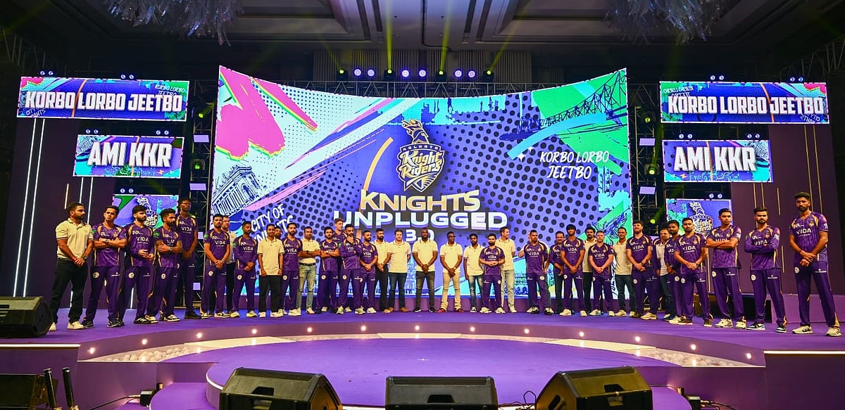 KKR during a promotional event in Kolkata