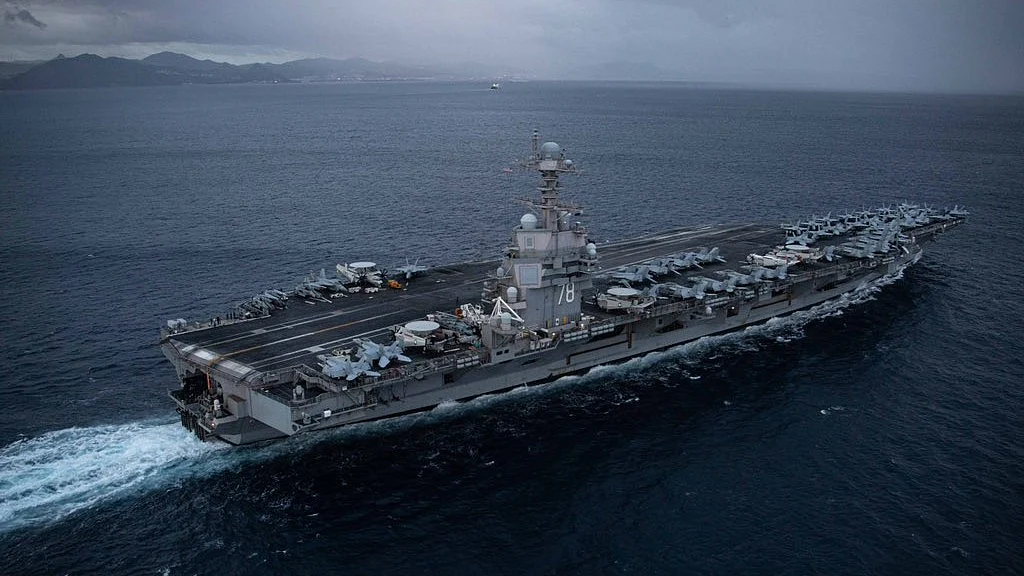 US defence officials said no Iranian missile or drone attack targeted the carrier.