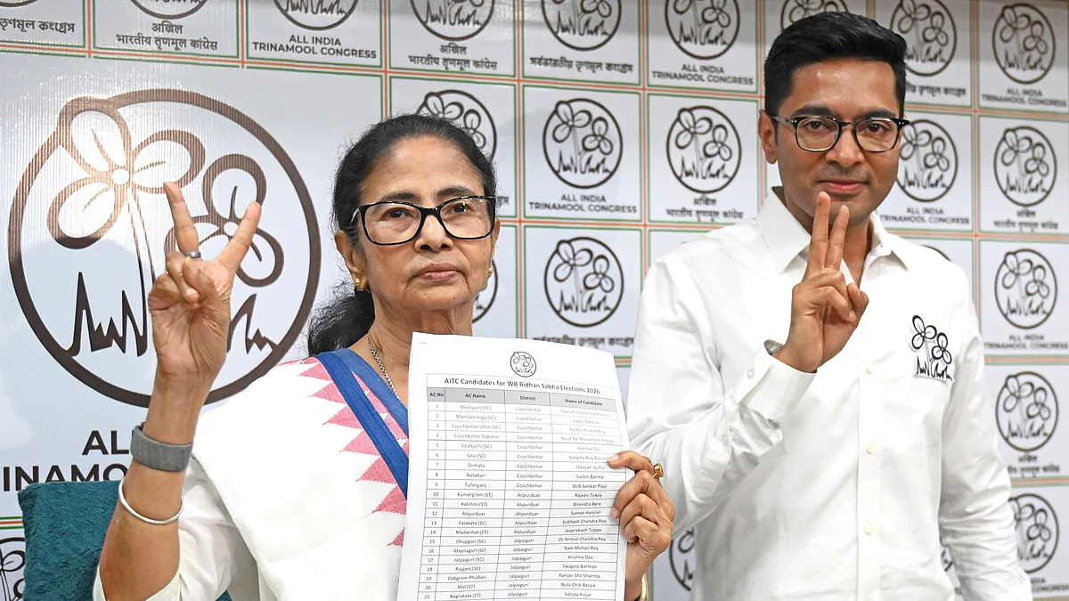 ‘Bring it on, BJP!’ Mamata and Abhishek Banerjee with a list of TMC election candidates