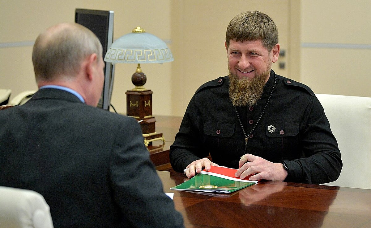 Russian President Vladimir Putin with Ramzan Kadyrov