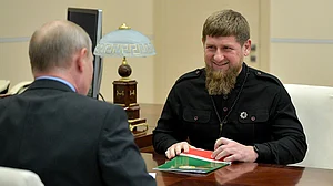 Russian President Vladimir Putin with Ramzan Kadyrov