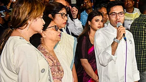 Abhishek Banerjee addresses the media after a meeting with the West Bengal CEO, 29 March