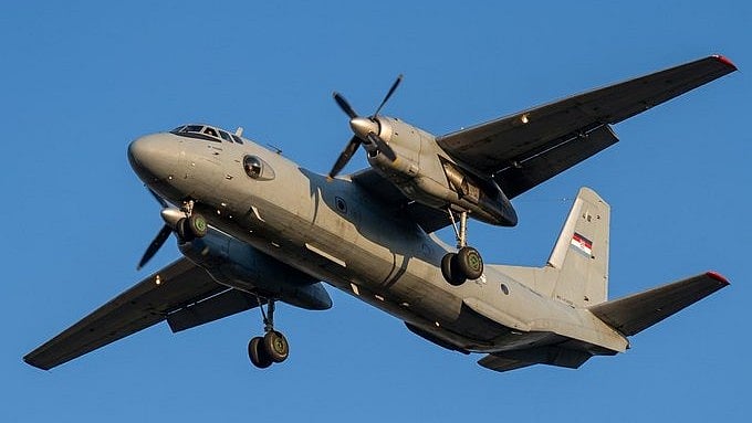 Russian An‑26 military transport aircraft.