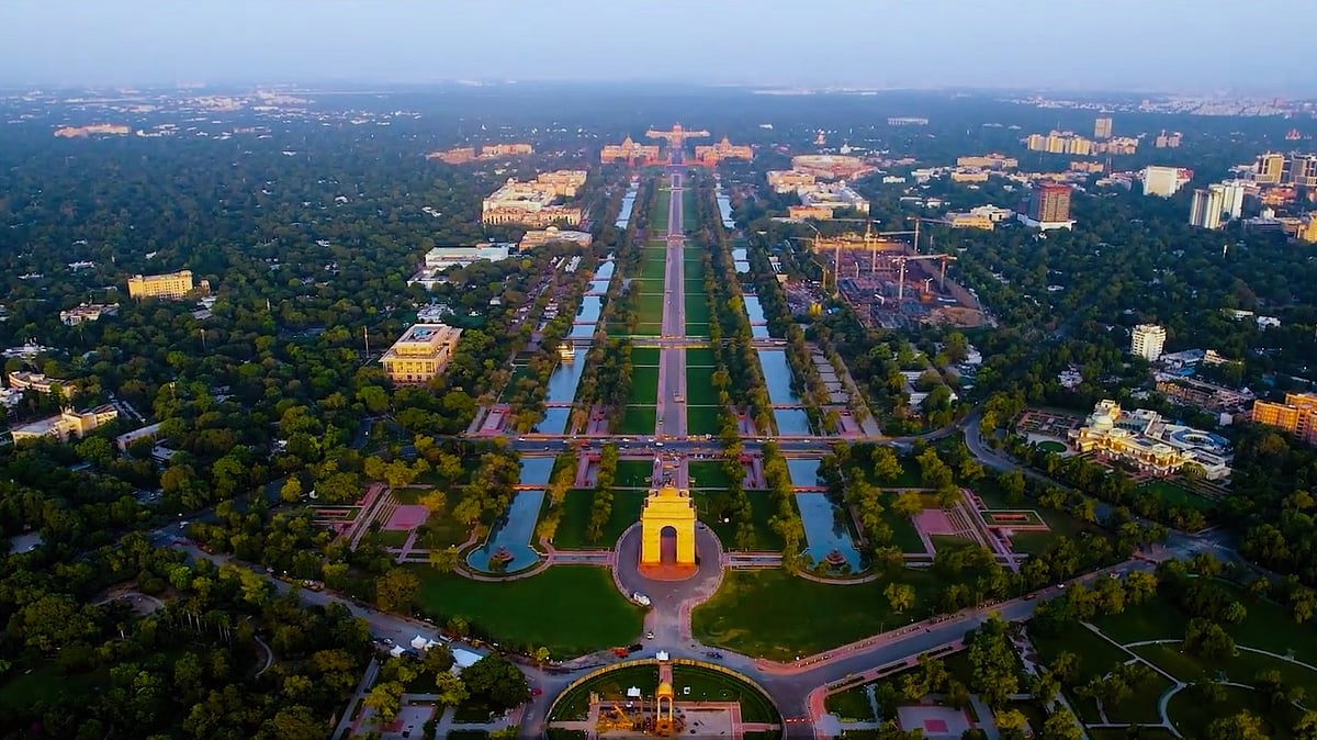 An aerial view of Central Vista