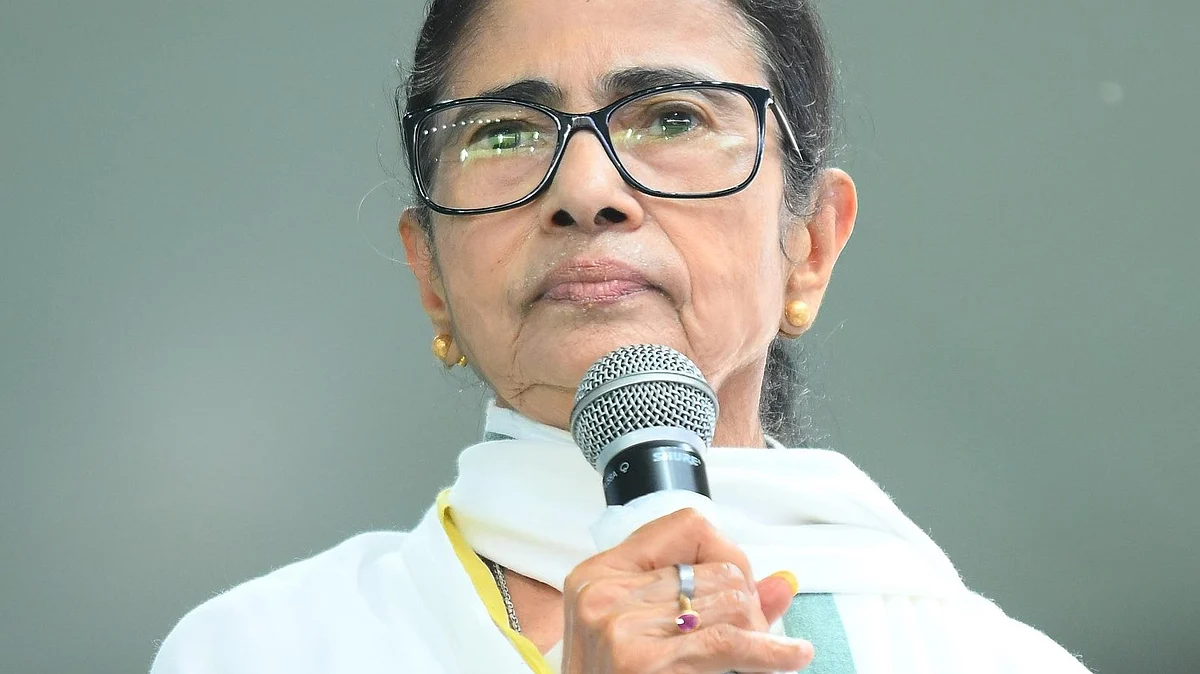 Mamata Banerjee at an election rally