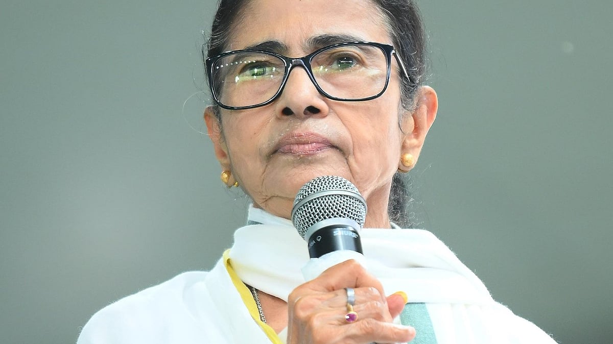 Mamata Banerjee at an election rally