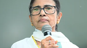 Mamata Banerjee at an election rally