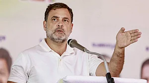 Rahul Gandhi during a public meeting ahead of Kerala Assembly elections.