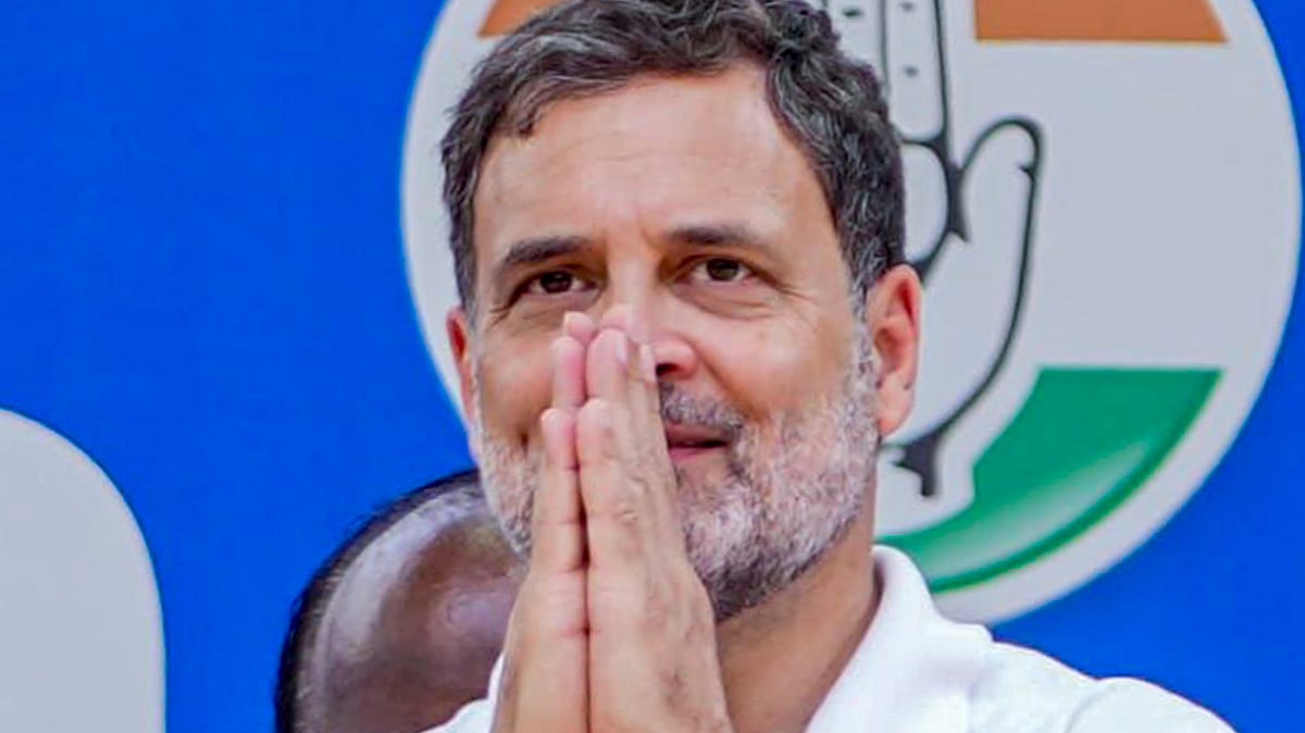Rahul Gandhi during a public meeting in Ernakulam, Kerala.