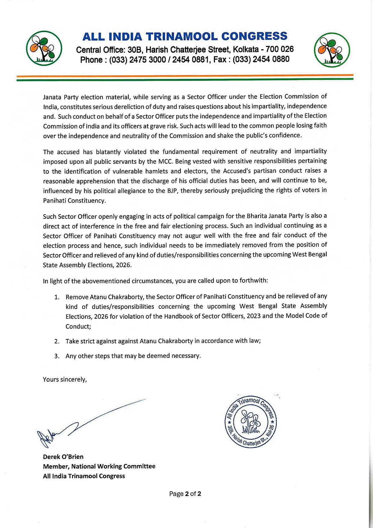 West Bengal: Video shows alleged BJP-linked poll official, TMC complains