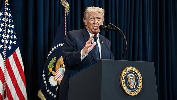 Donald Trump speaks at White House.