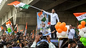 TMC MP Abhishek Banerjee during an election rally in Malda.
