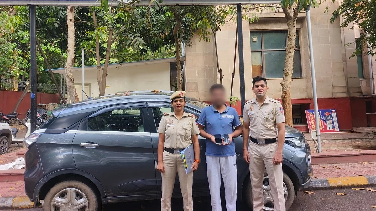 The accused  Mohammad Javed following his arrest