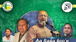 An AIMIM poster advertising a joint rally led by Owaisi and Kabir in WB on 1 Apr
