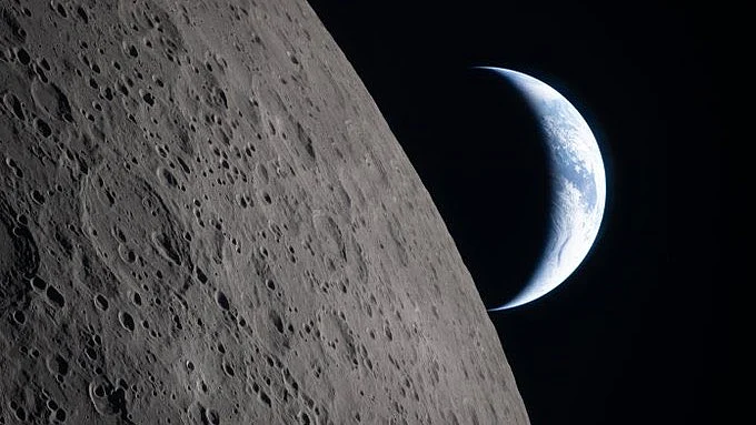 The Earth as seen from the moon