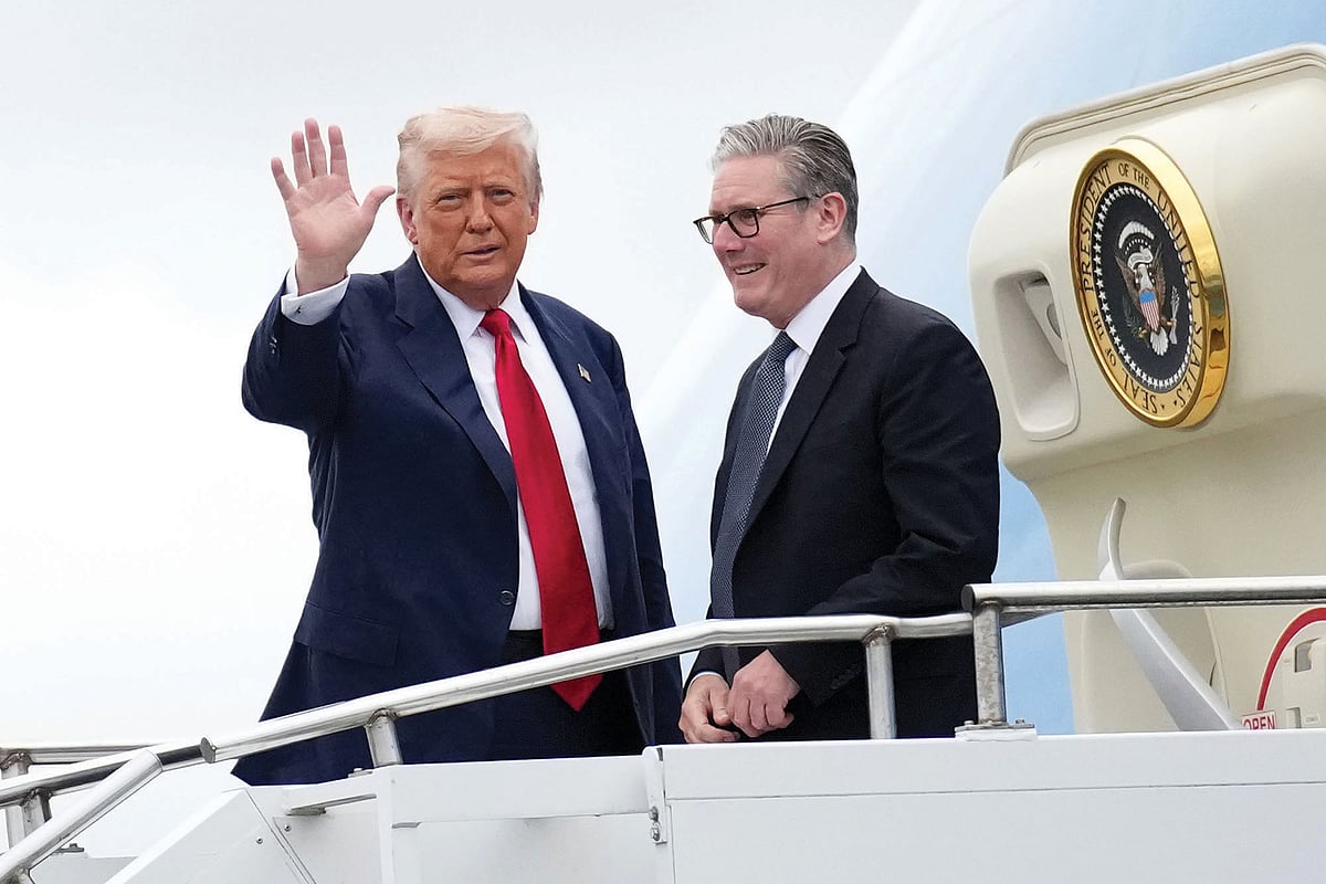 Donald Trump with Keir Starmer