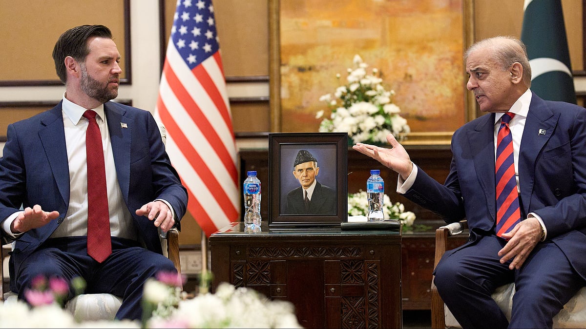 J.D. Vance meets Pakistan's PM Shehbaz Sharif in Islamabad.