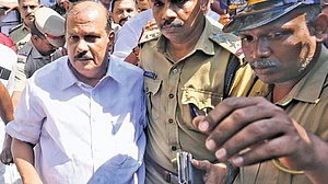 File photo of P.C. George in custody after being remanded in a hate speech case in Feb 2025